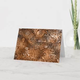 Tarjeta de saludo de impresión "Cobre" con papel f