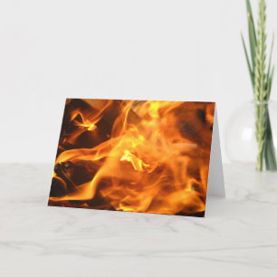 Tarjeta de saludo de incendio