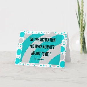 Tarjeta de saludo de inspiración