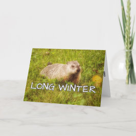 Tarjeta de saludo de invierno larga
