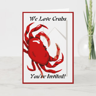 Tarjeta de saludo de invitación a la cena de cangr
