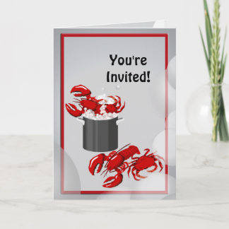 Tarjeta de saludo de invitación a la cena de hierb
