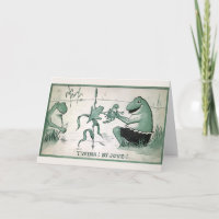 Tarjeta de saludo de invitación de mellizos de ran