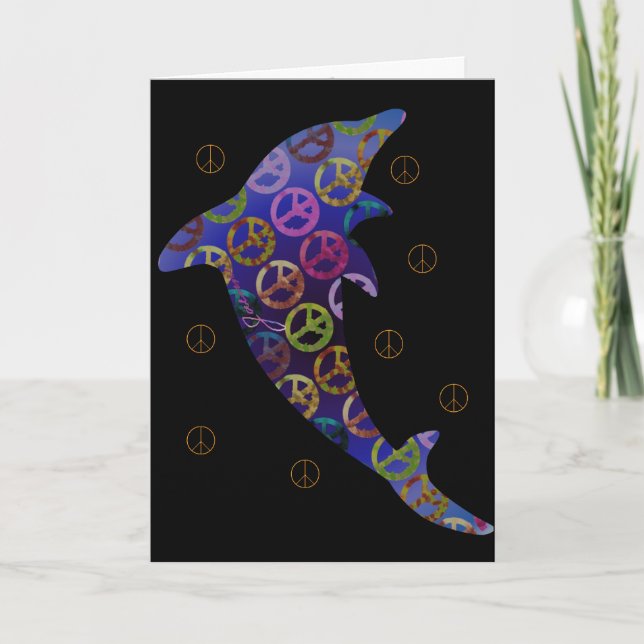 Tarjeta de saludo de Jueves Dolphin Peace (Anverso)