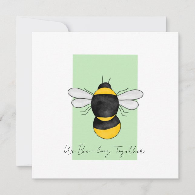 Tarjeta de saludo de la abeja Bumble (Anverso)