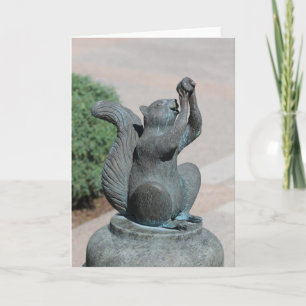 Tarjeta de saludo de la ardilla del jardín