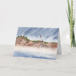 Tarjeta de saludo de la capa de saludo del faro de