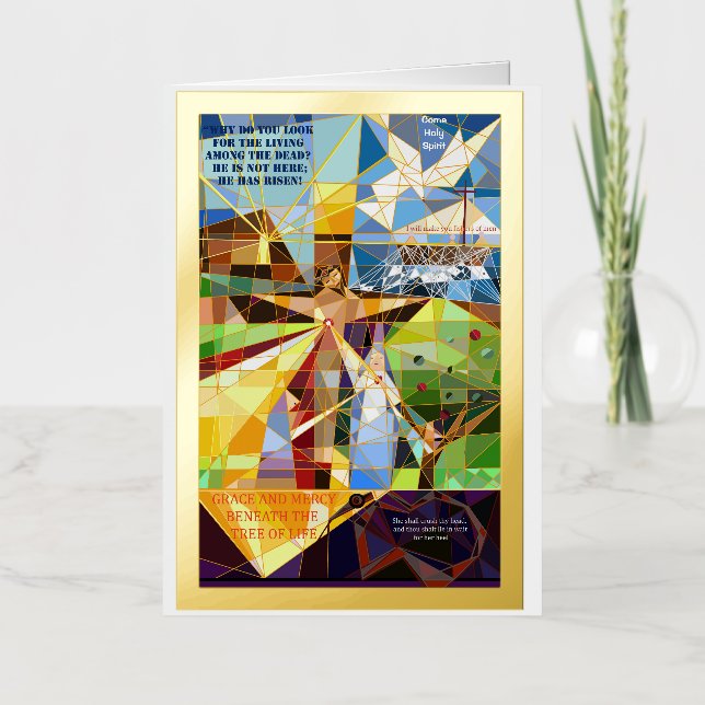 Tarjeta de saludo de la Escritura Católica (Anverso)