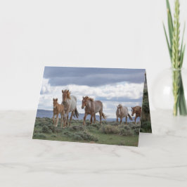 Tarjeta de saludo de la familia The Wild Roan