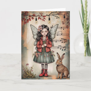 Tarjeta de saludo de la Feria de Flores caprichosa