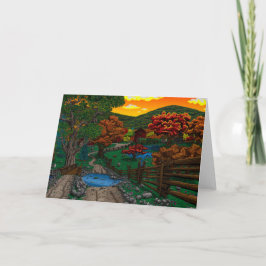 Tarjeta de saludo de la granja #1 Sunset