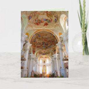 tarjeta de saludo de la iglesia de la abadía del m