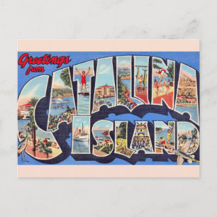 Tarjeta de saludo de la isla Catalina