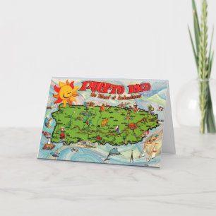 Tarjeta de saludo de la Isla de Puerto Rico