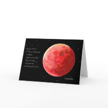 Tarjeta de saludo de la Luna de Sangre