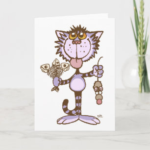 Tarjeta de saludo de la muestra de amor de gato Ki