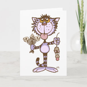 Tarjeta de saludo de la muestra de amor de gato Ki