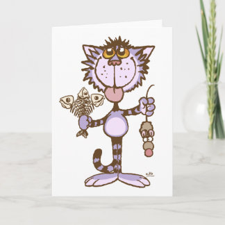 Tarjeta de saludo de la muestra de amor de gato Ki