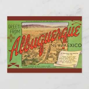 Tarjeta de saludo de la plaza de Albuquerque NM