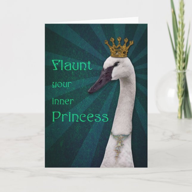Tarjeta de saludo de la princesa cisne (Anverso)