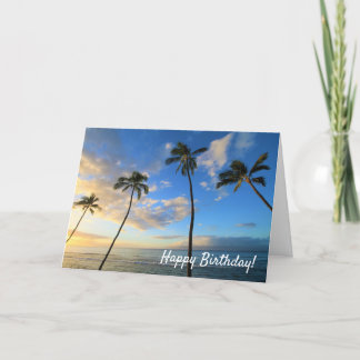 Tarjeta de saludo de la puesta de sol de Maui con 
