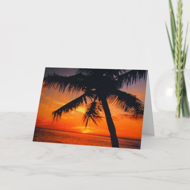 tarjeta de saludo de la puesta del sol (Anverso)