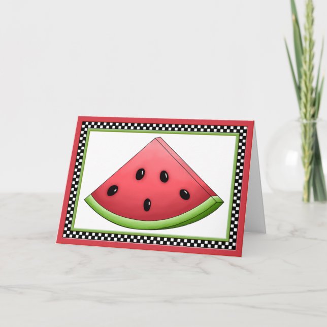 Tarjeta de saludo de la sandía (Anverso)