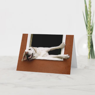 Tarjeta de saludo de Labrador Amarillo