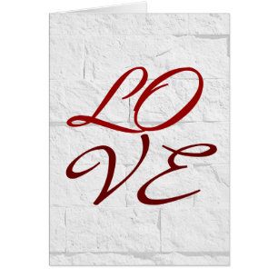 Tarjeta de saludo de ladrillo de pared con guión g