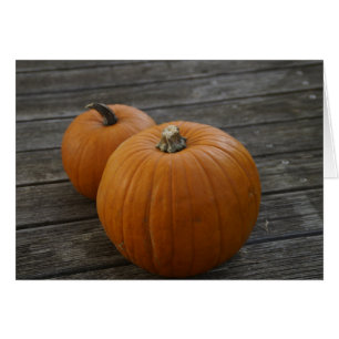 Tarjeta de saludo de las calabazas de plumón de bo