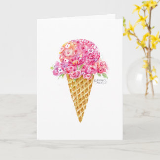Tarjeta de saludo de las Flores de Cono de Hielo d
