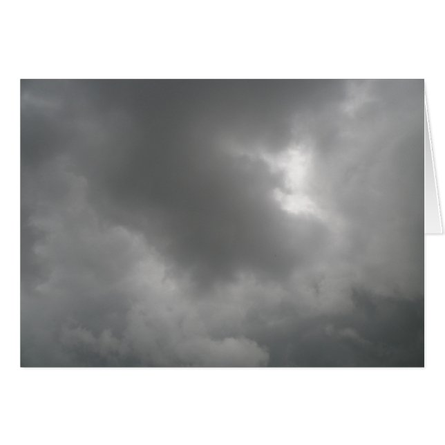 Tarjeta de saludo de las nubes de tormenta (Anverso (Horizontal))