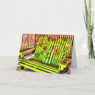 Tarjeta de saludo de las sillas tropicales