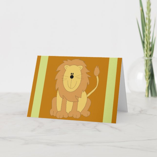Tarjeta de saludo de león (Anverso)
