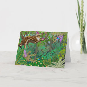 Tarjeta de saludo de Leopardo de la Selva Centroam