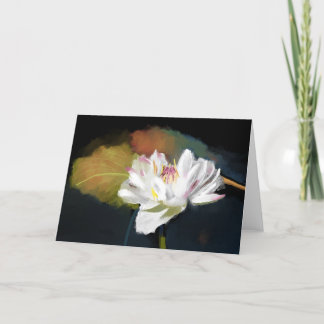 Tarjeta de saludo de Lily White Water Lily