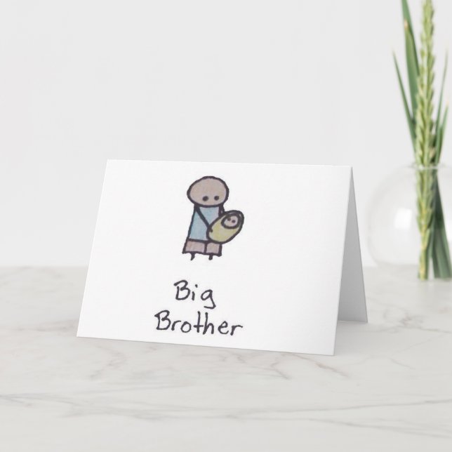 Tarjeta de saludo de Little One big brother (Anverso)