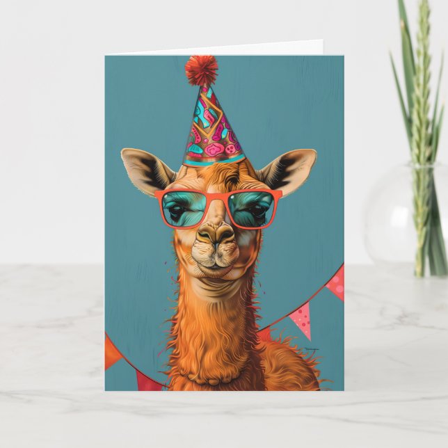 Tarjeta de saludo de Llama a Fiesta de Guay (Anverso)