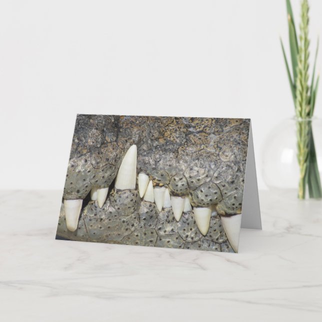 Tarjeta de saludo de los dientes de cocodrilo (Anverso)