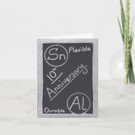 Tarjeta de saludo de los elementos del 10° anivers