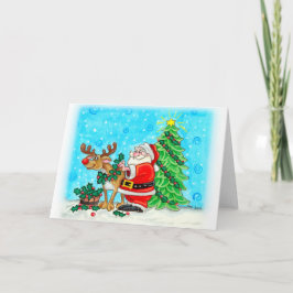Tarjeta de saludo de los Navidades de decoración d