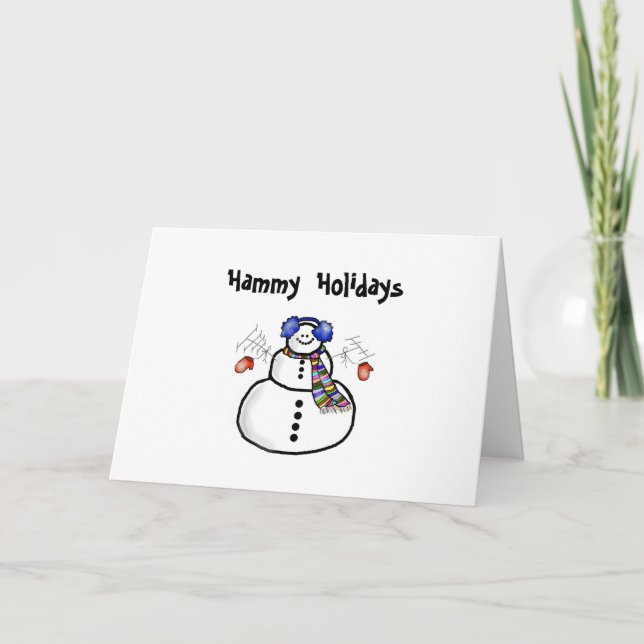 Tarjeta de saludo de los Navidades de "Hammy Holid (Anverso)