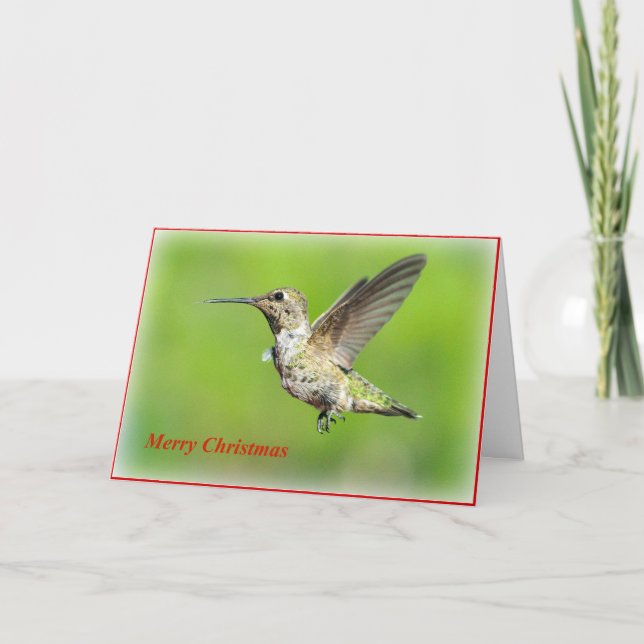 Tarjeta de saludo de los Navidades de Hummingbird (Anverso)