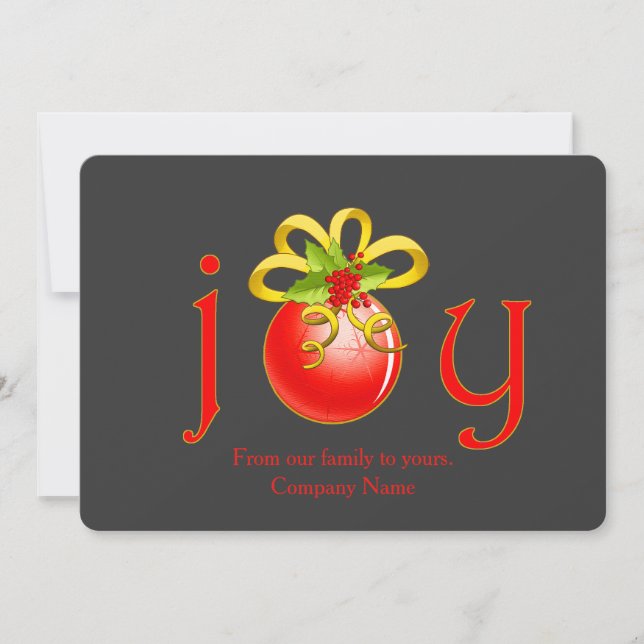 Tarjeta de saludo de los Navidades de Joy Company (Anverso)