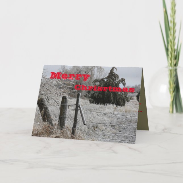 Tarjeta de saludo de los Navidades de Kansas Icy F (Anverso)