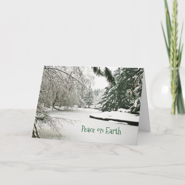 Tarjeta de saludo de los Navidades de la Paz en la (Anverso)