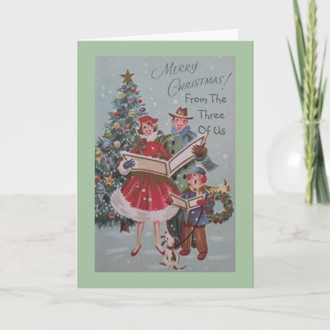 Tarjeta de saludo de los navidades de los Tres de  (Anverso)