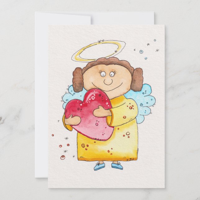 Tarjeta de saludo de los Navidades de Love Angel (Anverso)