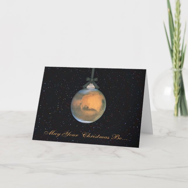 Tarjeta de saludo de los Navidades de Mars Planet (Anverso)