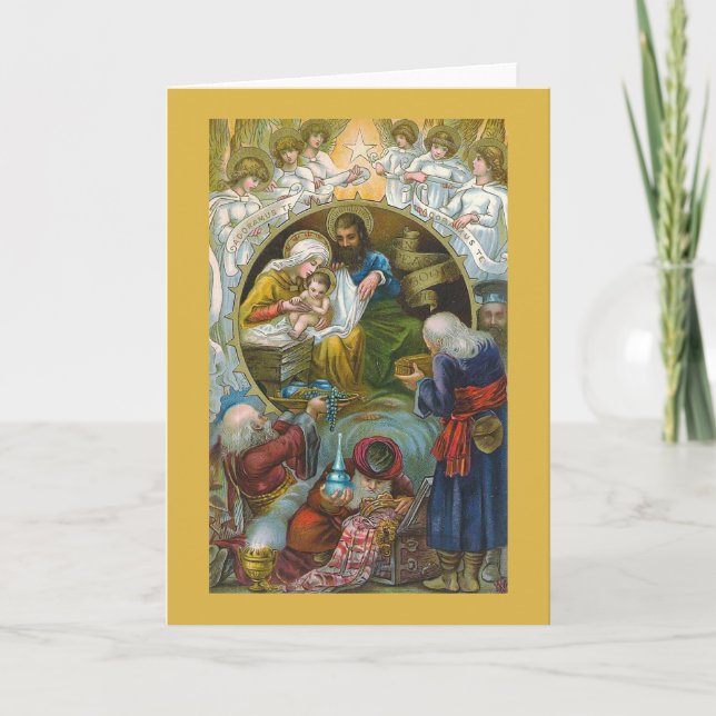Tarjeta de saludo de los Navidades de "Natividad E (Anverso)